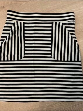 Dakini Black and White Striped Skirt